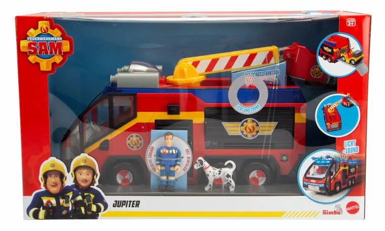 Simba, Strażak Sam, Jupiter, interaktywny wóz strażacki z figurkami
