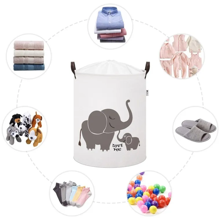 Sipo, kosz na zabawki XL, bawełniany, wodoodporny, zamykany na ściągacz, Koala