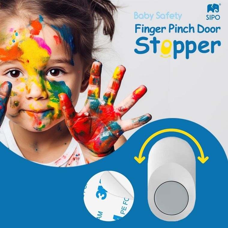 Sipo, zestaw blokad drzwi dla dzieci, regulowane ograniczniki, 2 szt.