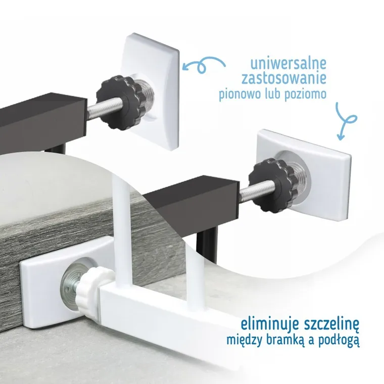 Sipo, zestaw podkładek ochronnych ściennych do bramek zabezpieczających, białe, 4 szt.