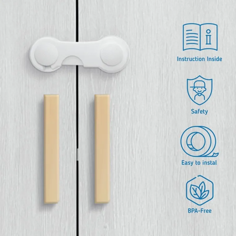 Sipo, zestaw zabezpieczeń do szaf i szuflad na zatrzask, 10 szt.