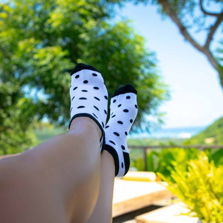 Skarpetki damskie, stopki, białe, Adrian