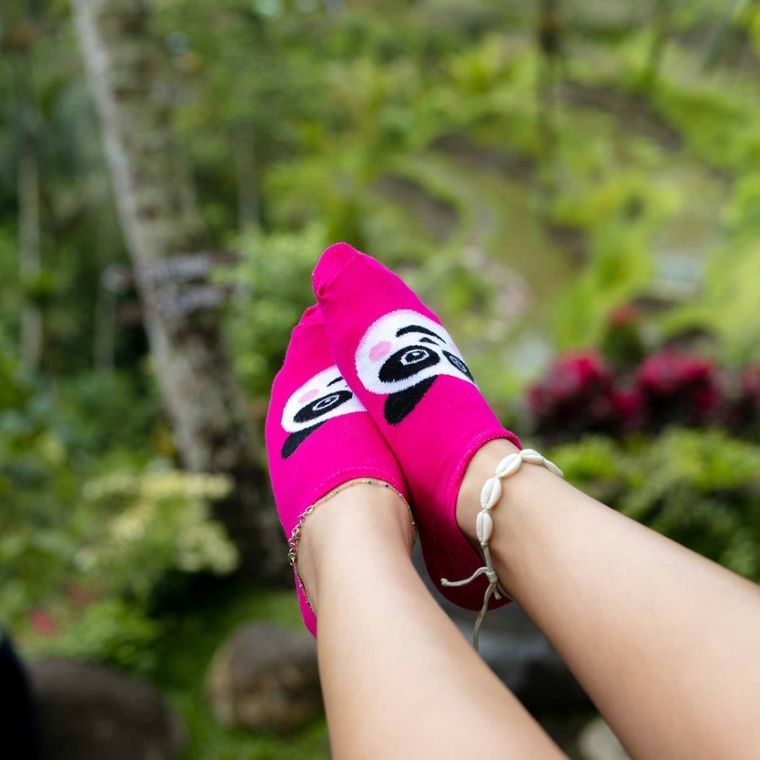 Skarpetki damskie, stopki, różowe, Adrian