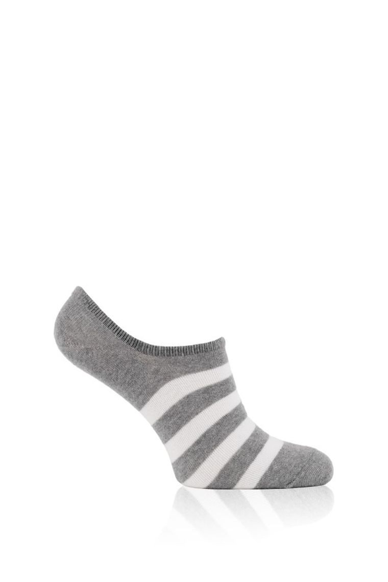 Skarpetki damskie, stopki, szare, Italian Fashion
