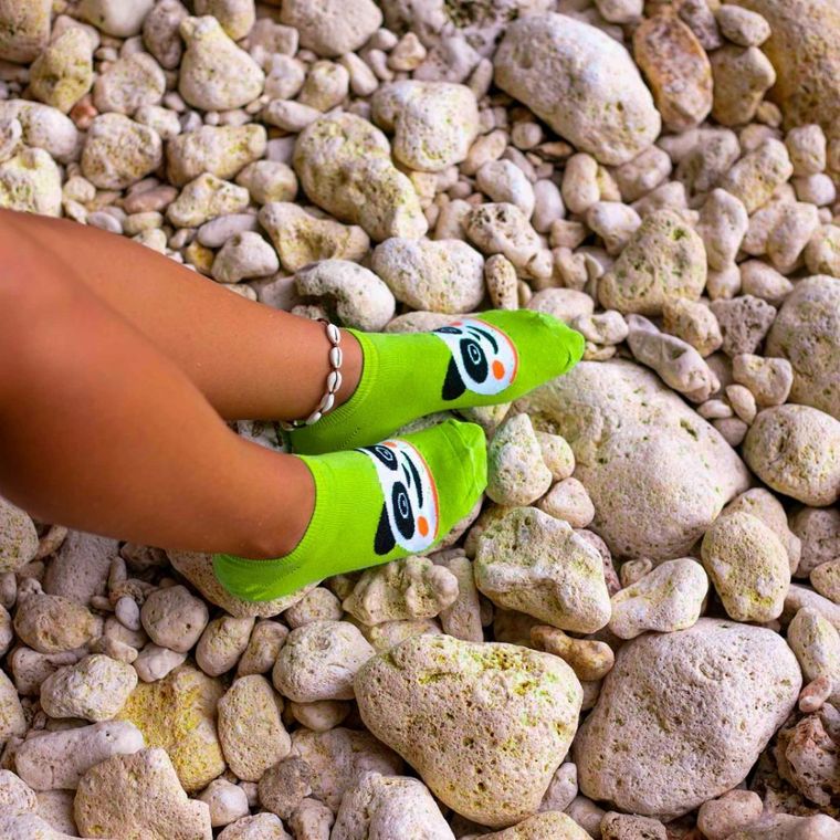 Skarpetki damskie, stopki, zielone, Adrian