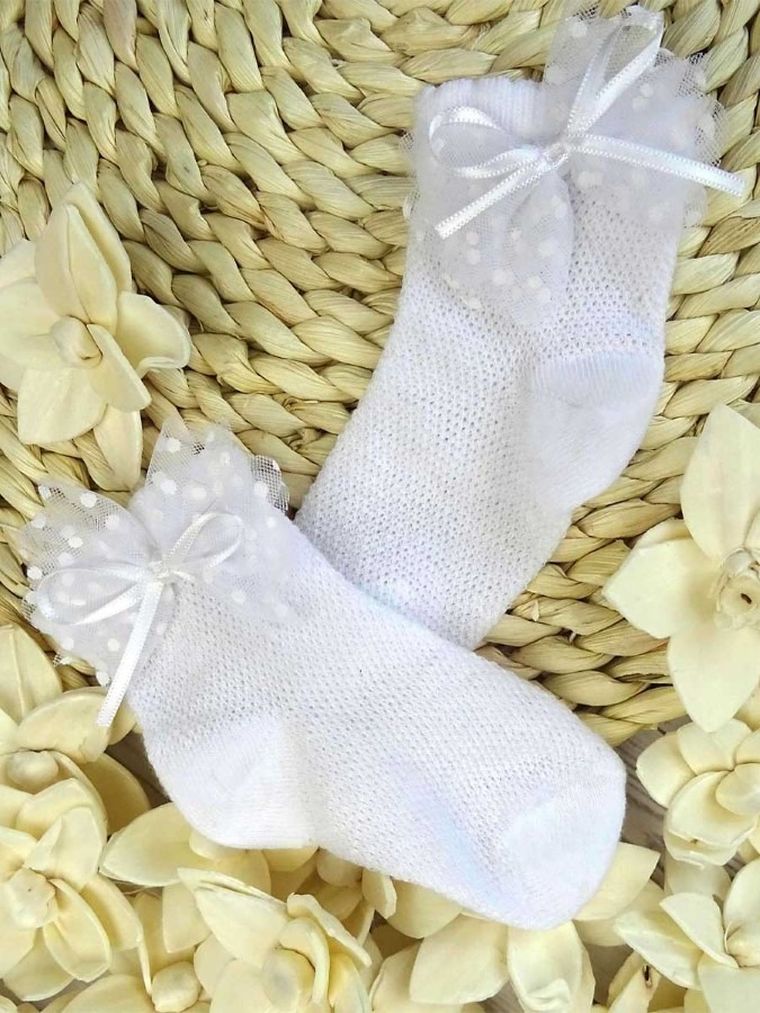 Skarpetki dziewczęce, białe, Milusie