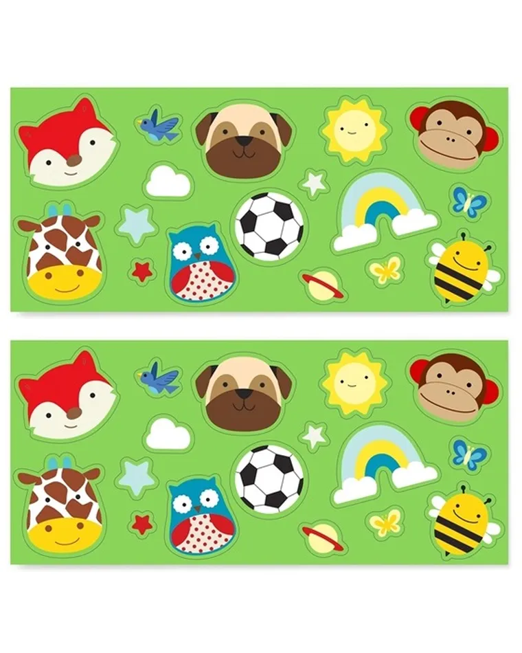 Skip Hop, butelka ze stali nierdzewnej z naklejkami, zielona