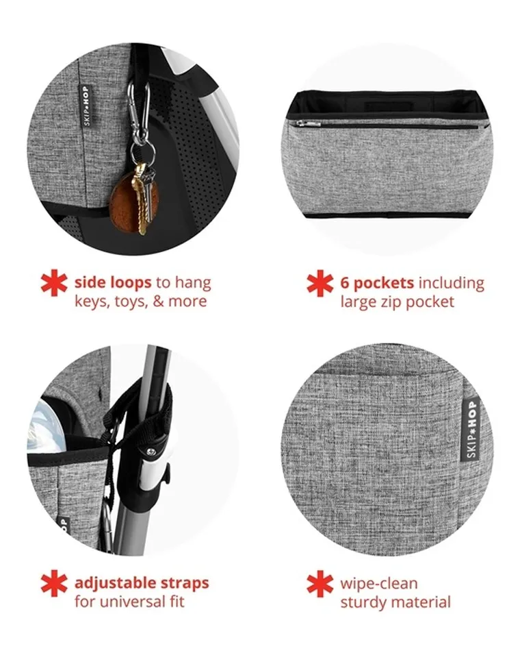 Skip Hop, Grab&Go Ultra, organizer do wózka, grey melange