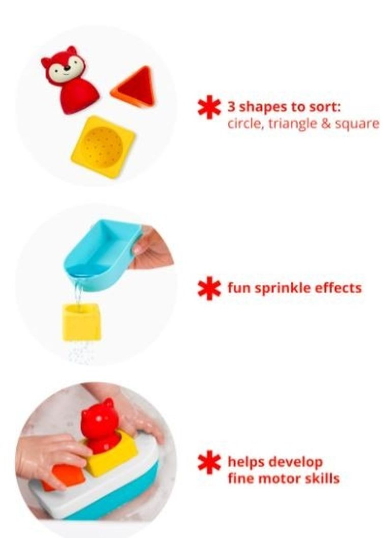 Skip Hop, Zoo, Łódka, zabawka do kąpieli z sorterem