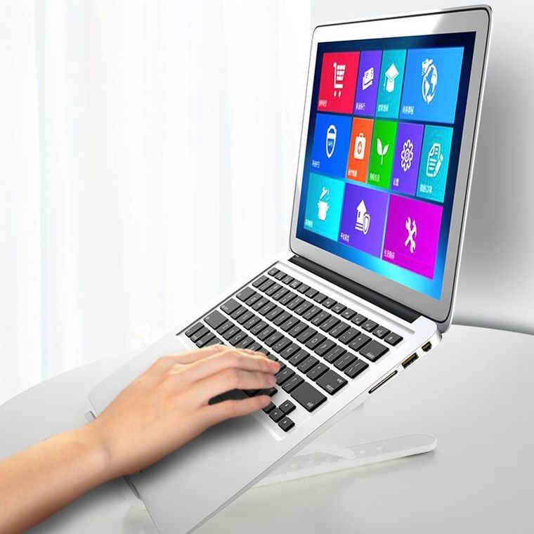 Składana podstawka do laptopa, biała