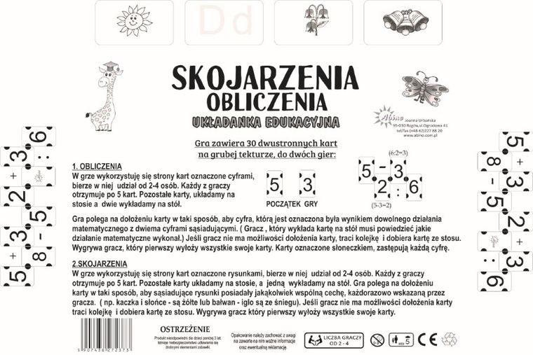 Skojarzenia obliczenia, gra matematyczna