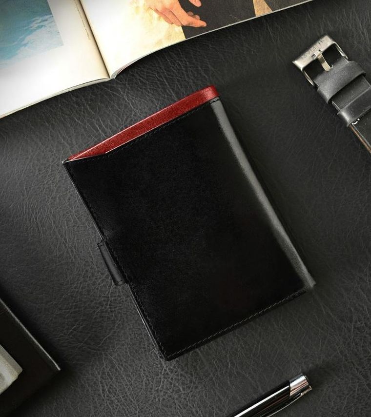 Skórzany portfel męski na karty, Ronaldo