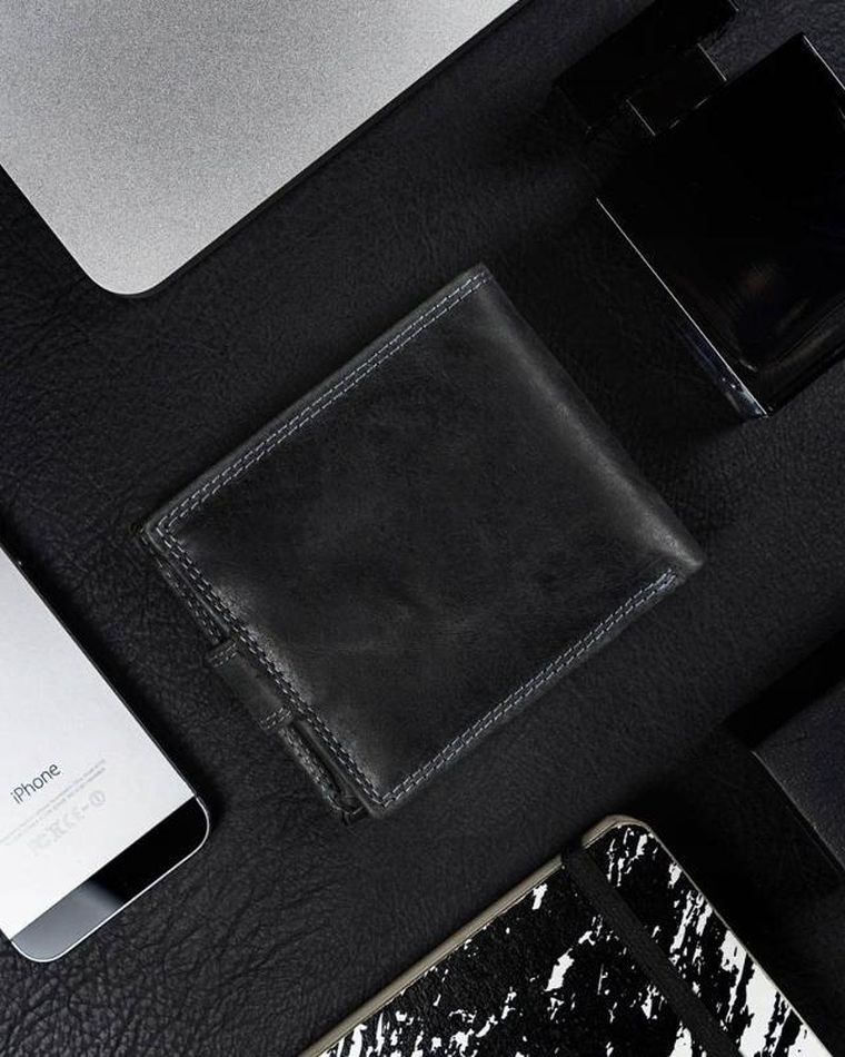 Skórzany portfel męski na zatrzask, Always Wild