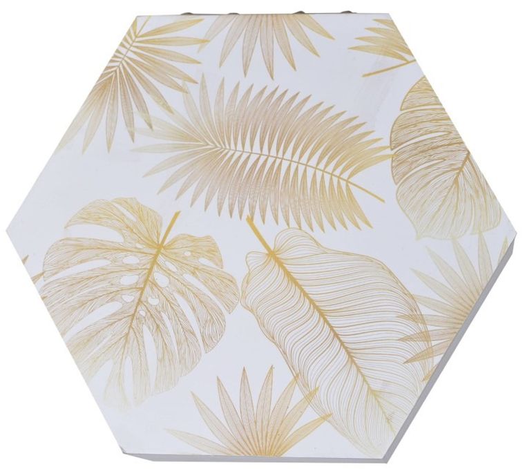 Skrzynka dekoracyjna w szampańskie liście, 17 cm