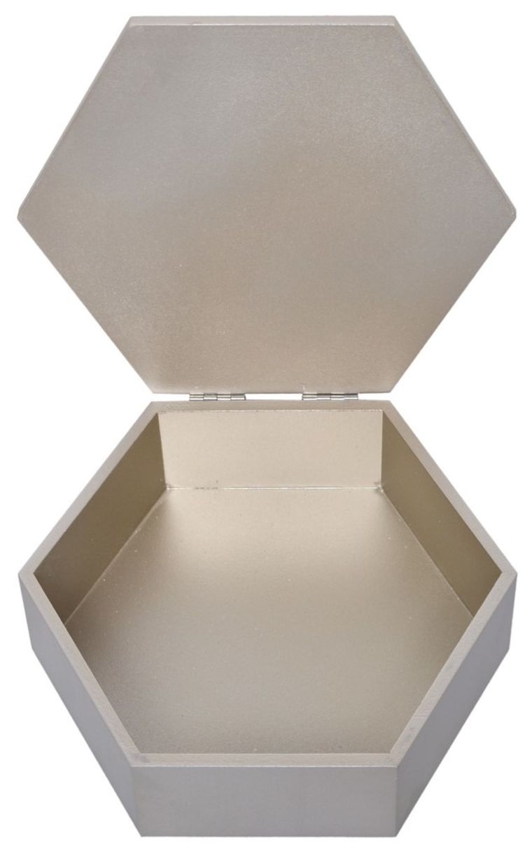 Skrzynka dekoracyjna w szampańskie liście, 21 cm