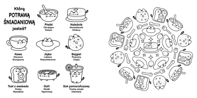 Słodka kolorowanka. Koloruj i zgaduj z kotką Pusheen