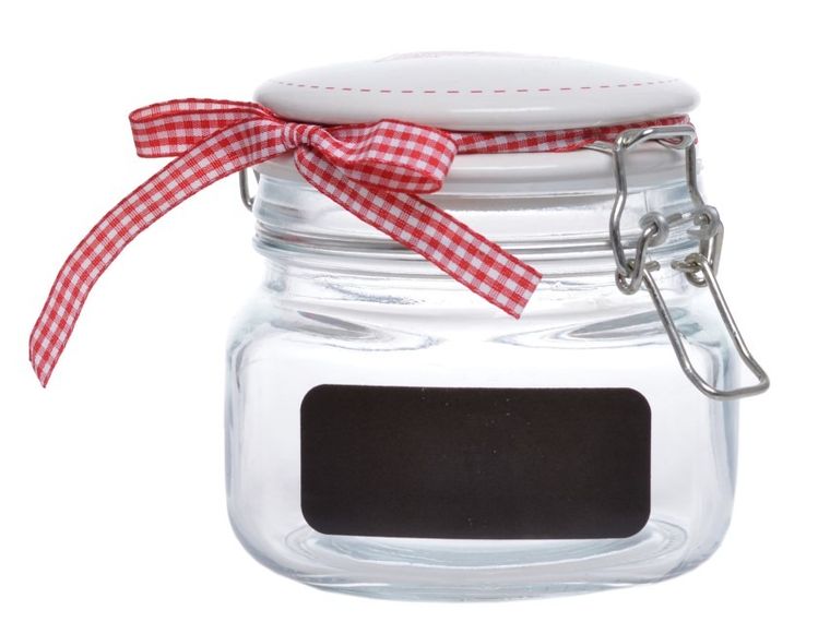 Słoik z etykietą, mały, serce, 10.5-10.5-11 cm, 540 ml