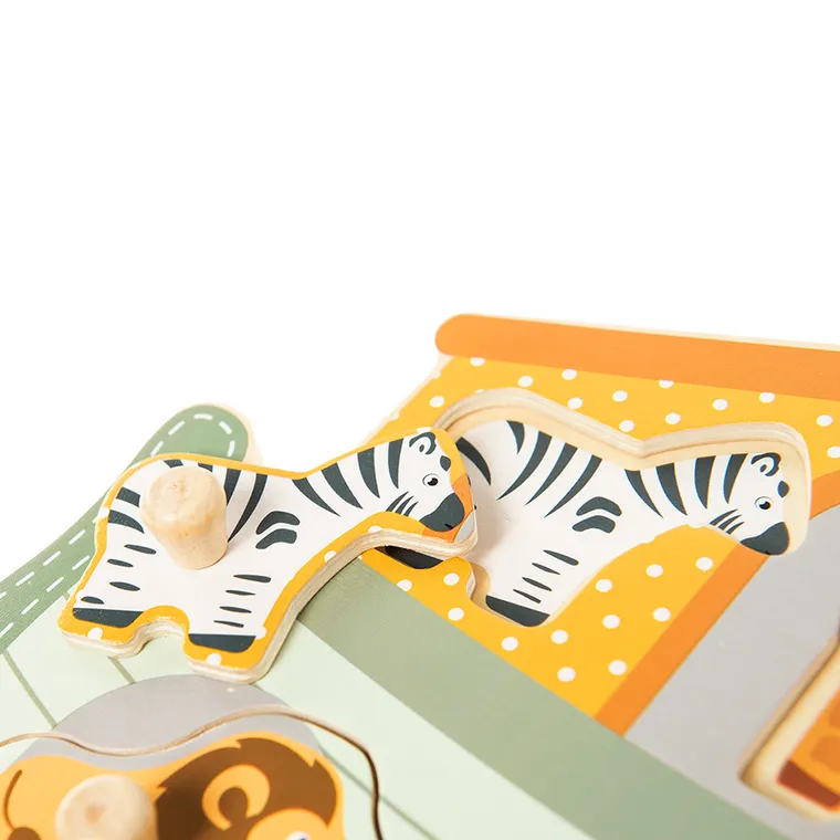 Smiki, Arka Noego, puzzle drewniane z uchwytami, 6 elementów