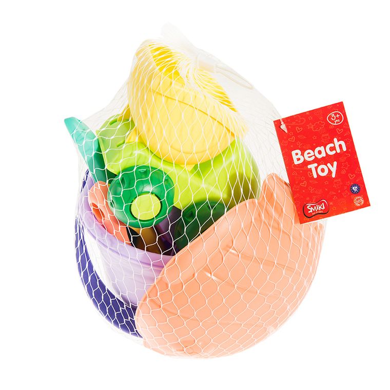 Smiki, Beach Toy, samochód, zestaw do piasku, wiaderko z akcesoriami