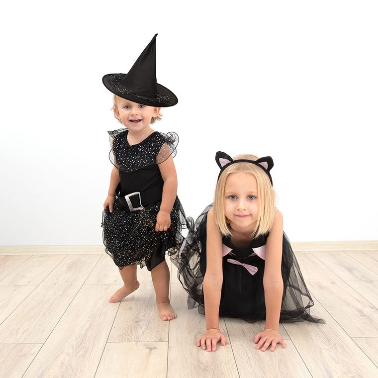 Smiki, Czarownica, sukienka z kapeluszem, strój dla dzieci