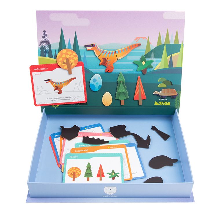 Smiki, Dinozaury, puzzle magnetyczne, 68 elementów
