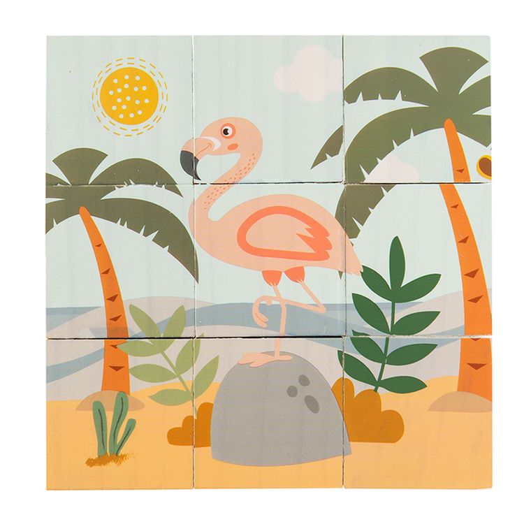 Smiki, Dżungla, klocki drewniane, układanka