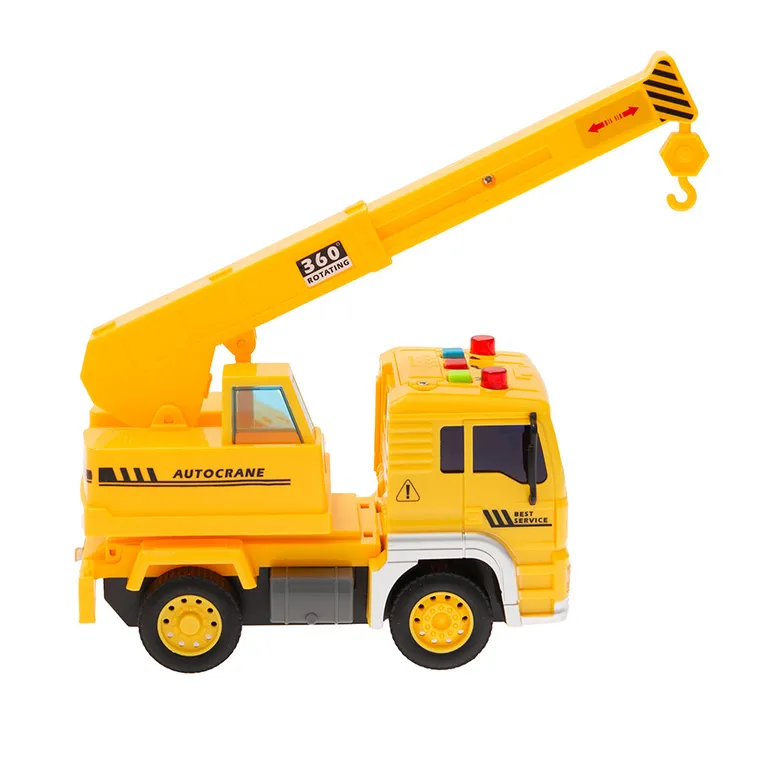 Smiki, Dźwig, pojazd interaktywny, światło i dźwięk, żółty, 1:20