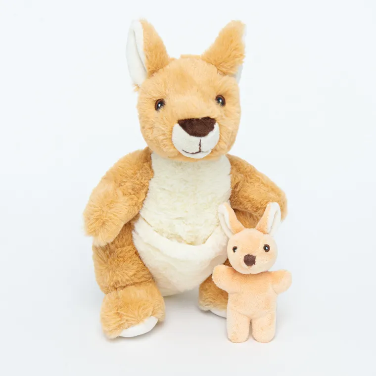 Smiki, Eko Plusz, Pet loves pet, Mama kangur z dzieckiem, maskotka, 31 cm