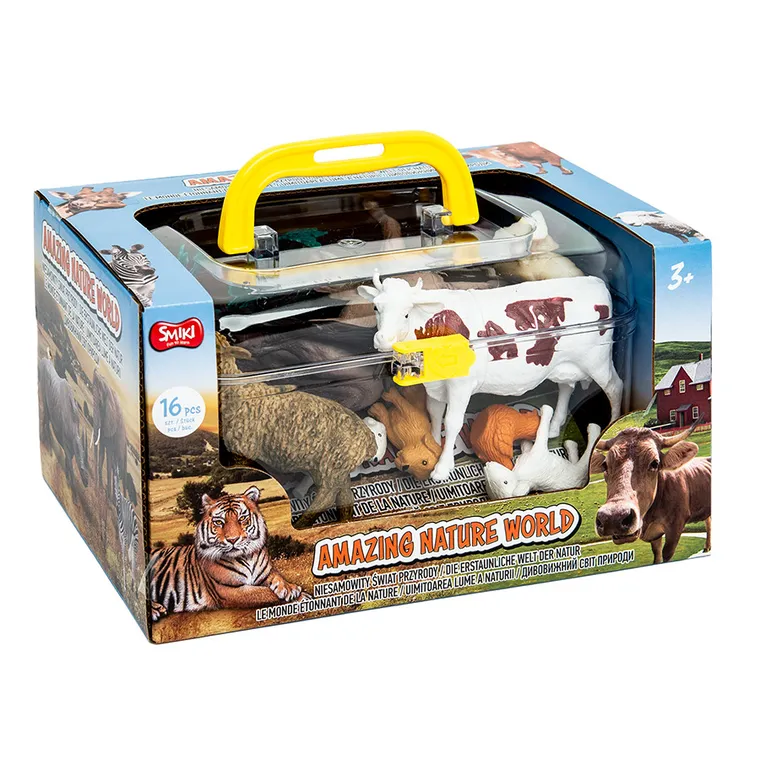 Smiki, Farma, zestaw figurek w kuferku, 16 elementów