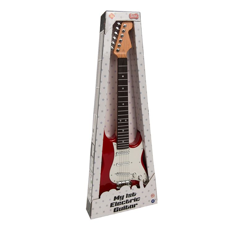 Smiki, gitara elektryczna, czerwona, 70 cm