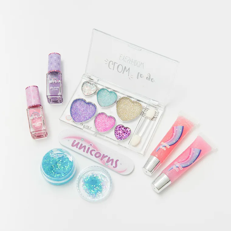 Smiki, Glow Girl, Jednorożec, zestaw kosmetyków do makijażu w torebce