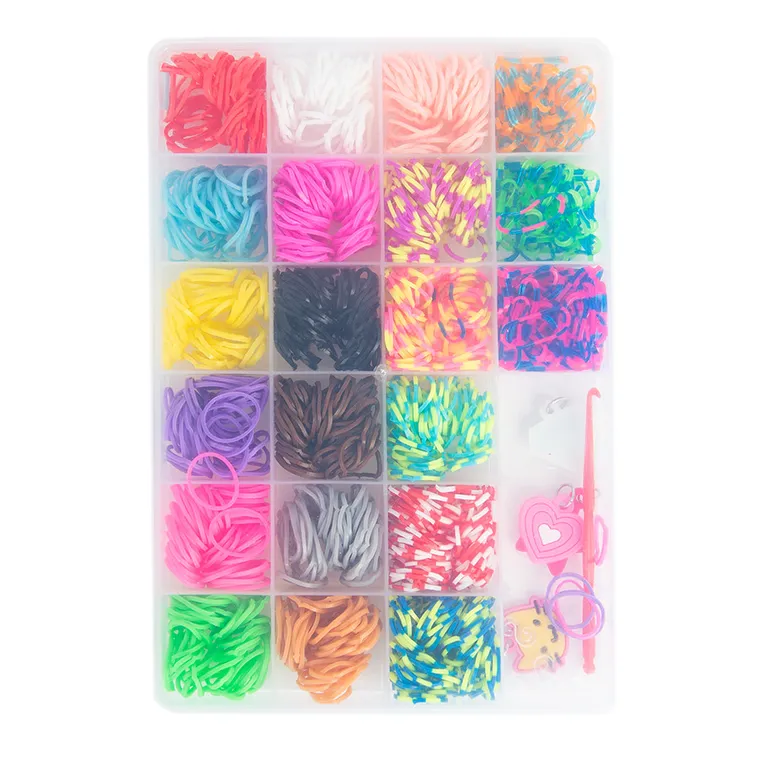 Smiki, gumki do tworzenia bransoletek, zestaw kreatywny