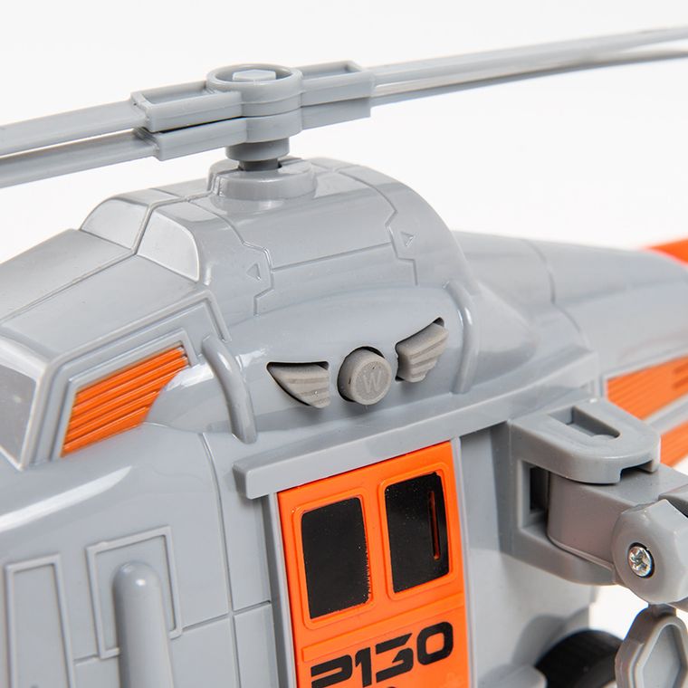 Smiki, Helikopter, światło i dźwięk, szary, 1:20