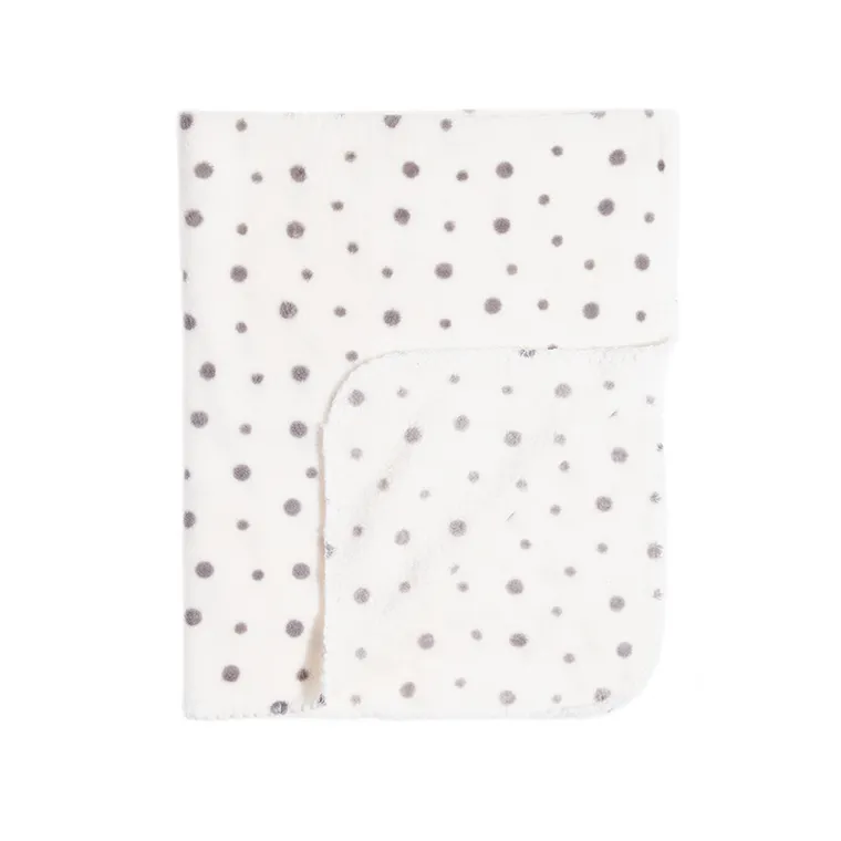 Smiki, Hipopotam, koc, biały, kropki, 70-90 cm