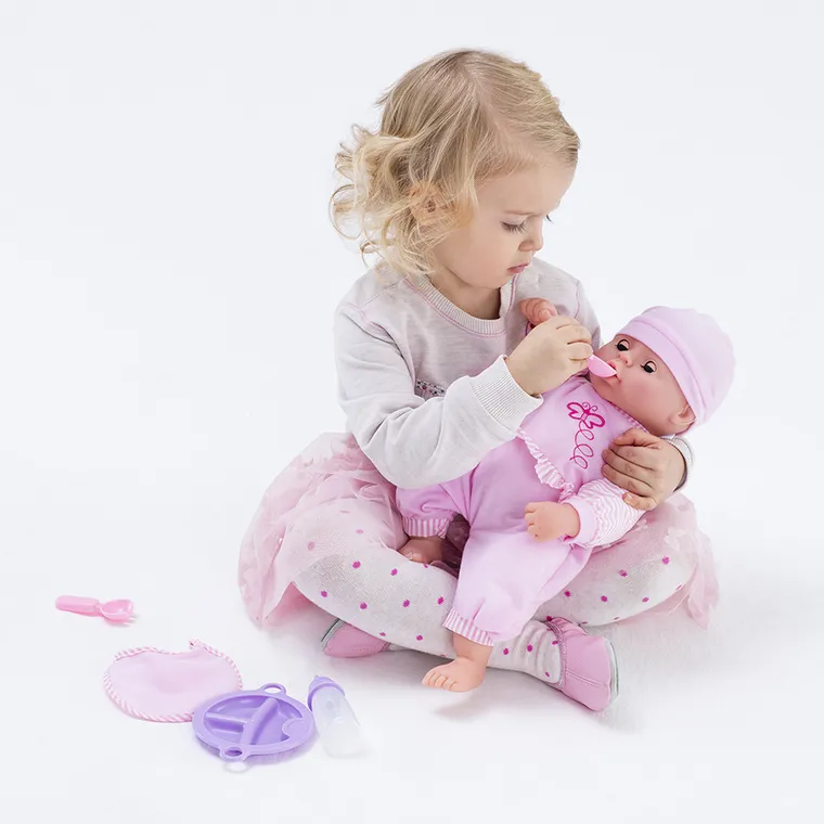 Smiki, interaktywna lalka bobas z akcesoriami, 43 cm