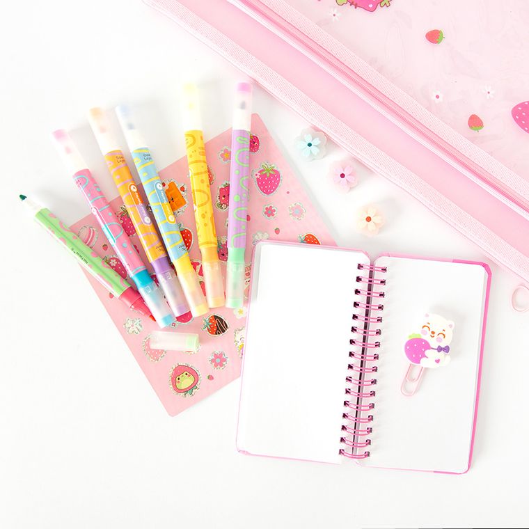 Smiki, kolorowy zestaw w saszetce, notes z akcesoriami