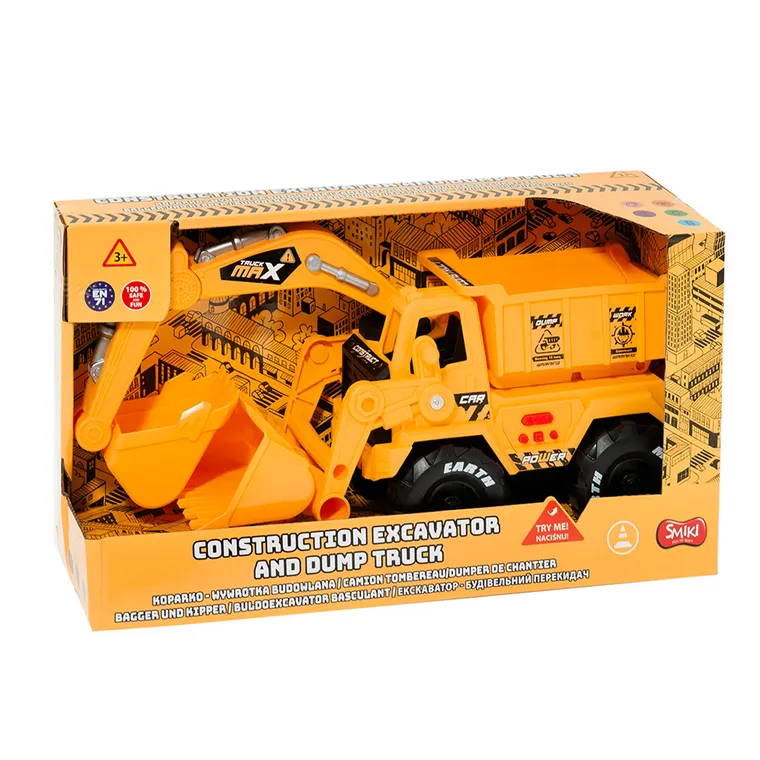 Smiki, Koparka z wywrotką, pojazd, światło i dźwięk