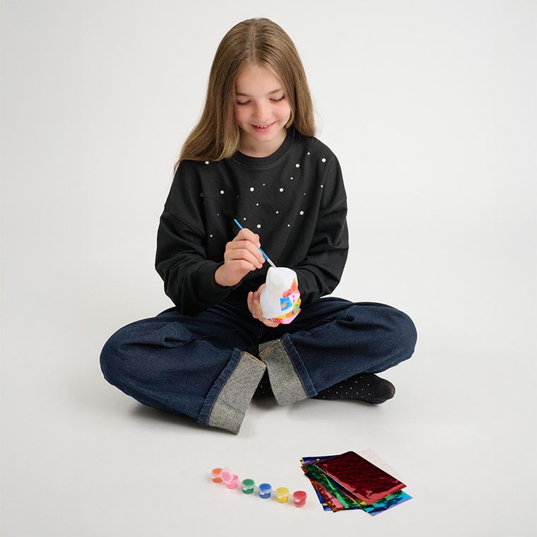 Smiki, Kot, lampka do dekorowania, zestaw z farbkami