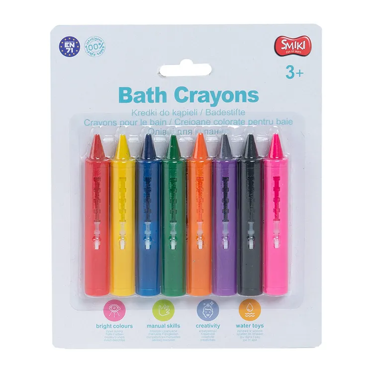 Smiki, kredki do kąpieli, 8 szt