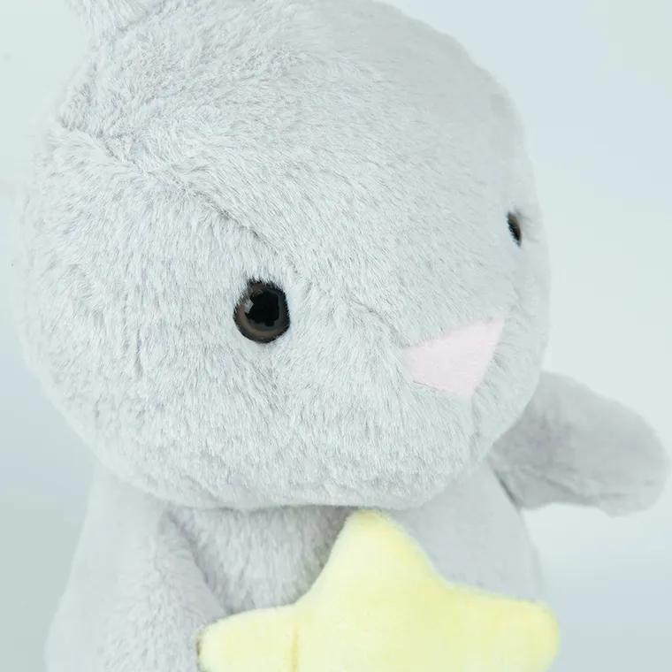 Smiki, Króliczek z gwiazdką, maskotka, szara, 25 cm