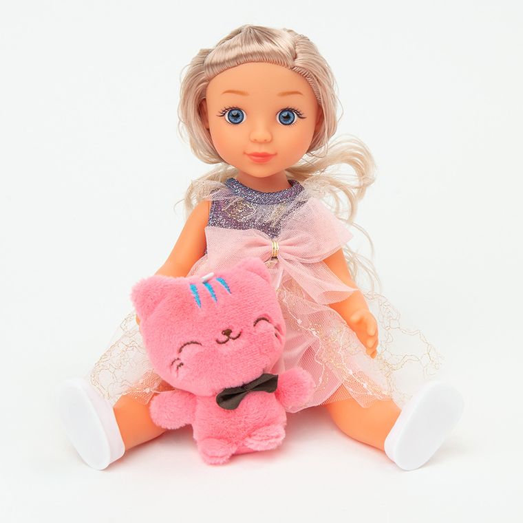 Smiki, lalka bobas z maskotką kotka