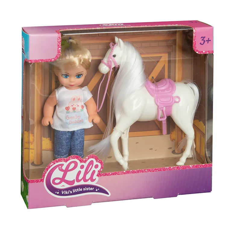 Smiki, Lili, mała lalka, zestaw z figurką konia