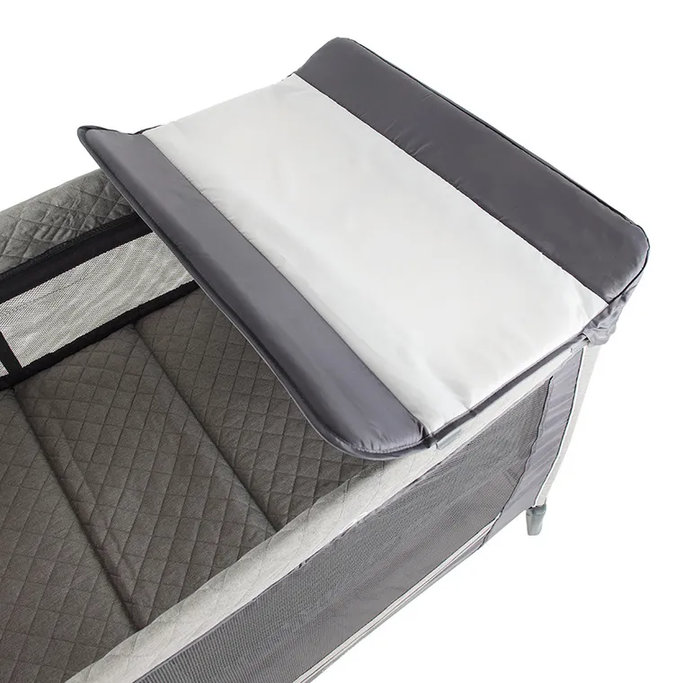 Smiki, łóżeczko turystyczne z przewijakiem, szare
