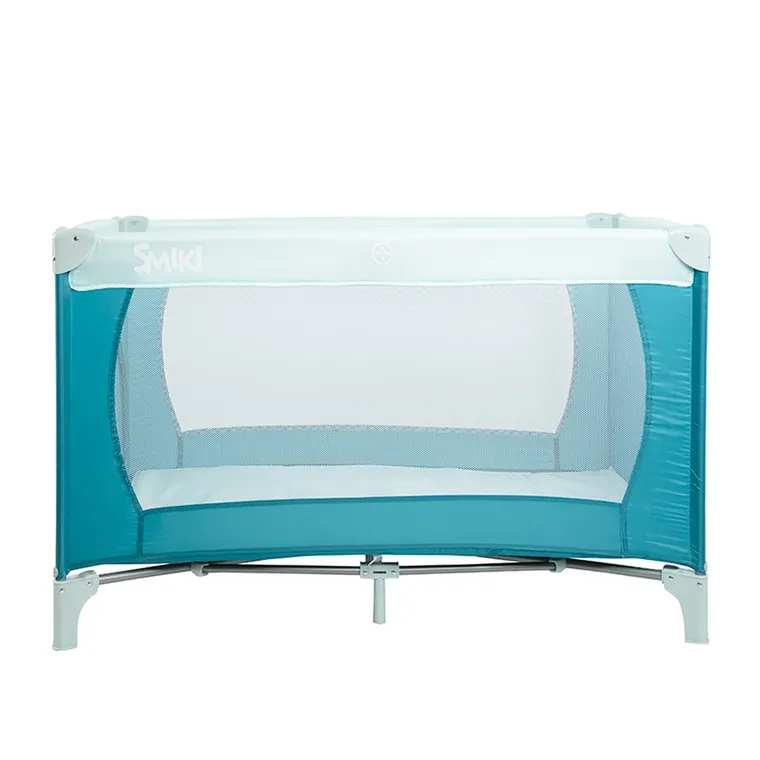 Smiki, łóżeczko turystyczne, zielono-miętowe