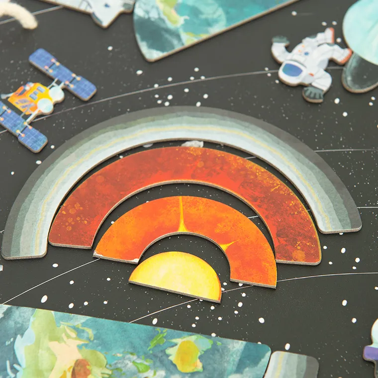 Smiki, Mądra Sówka, Układ słoneczny, puzzle magnetyczne