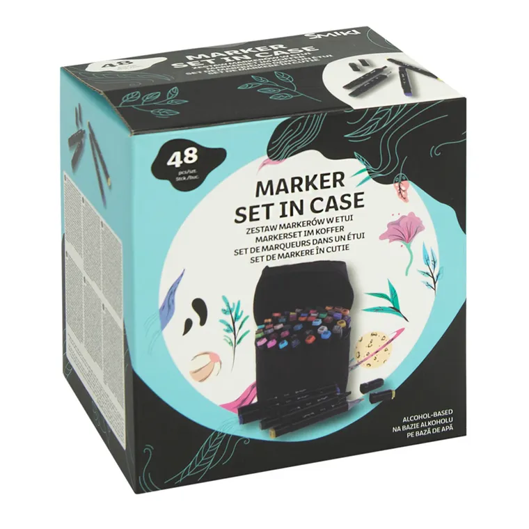 Smiki, markery w etui, 48 szt.