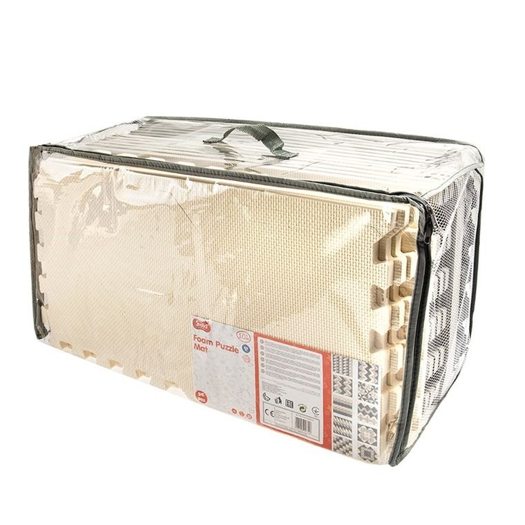 Smiki, mata piankowa, puzzle, szara, 96 elementów, 180-180 cm