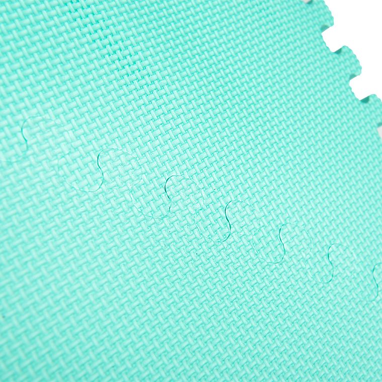 Smiki, mata piankowa z ramką, biało-miętowa