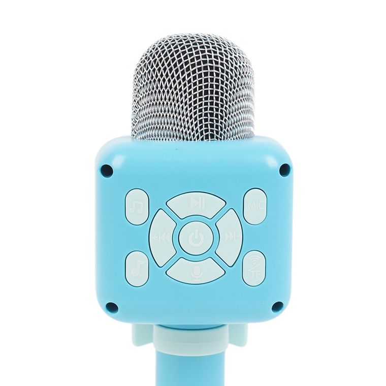 Smiki, mikrofon bluetooth z głośnikiem, niebieski