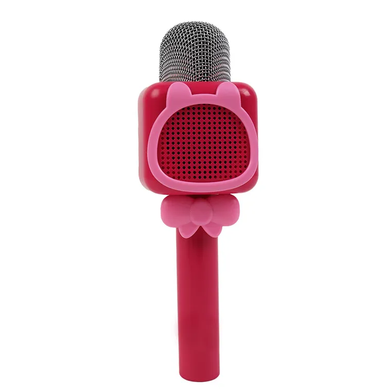 Smiki, mikrofon bluetooth z głośnikiem, różowy